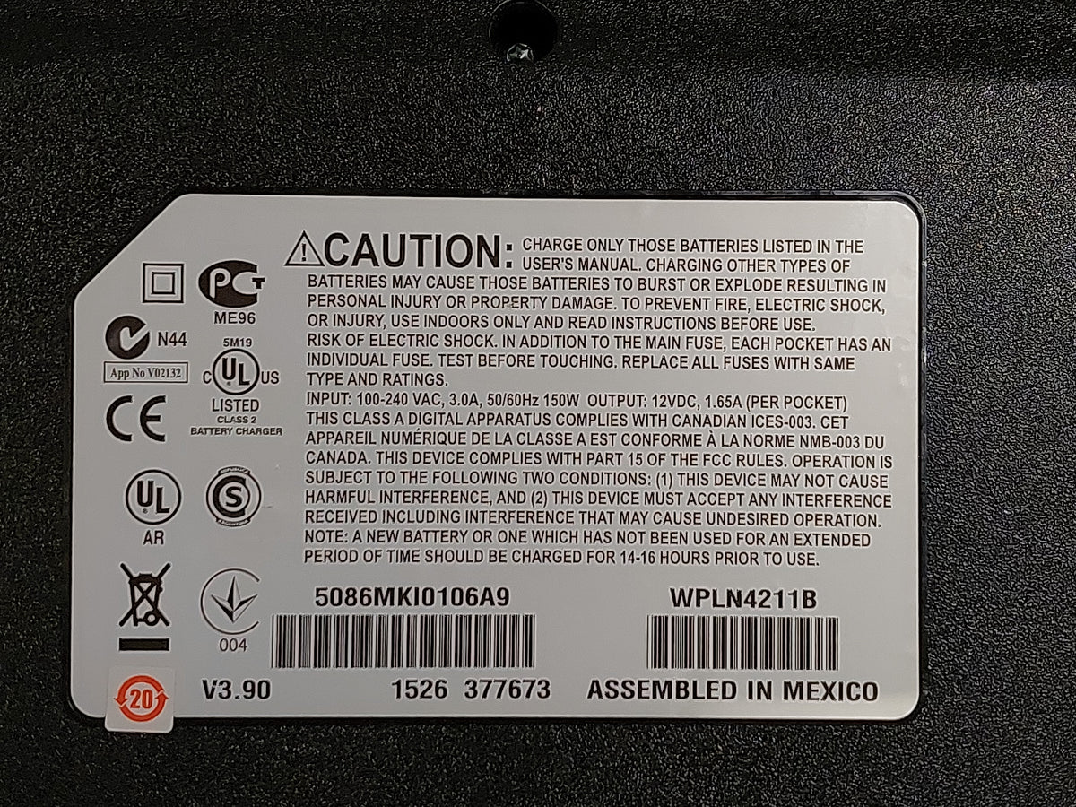 Motorola WPLN4211B IMPRES 6-Way Adaptive Charger Missing Fuse Cap Cover