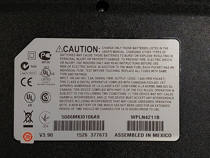 Motorola WPLN4211B IMPRES 6-Way Adaptive Charger Missing Fuse Cap Cover