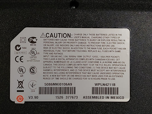 Motorola WPLN4211B IMPRES 6-Way Adaptive Charger Missing Fuse Cap Cover