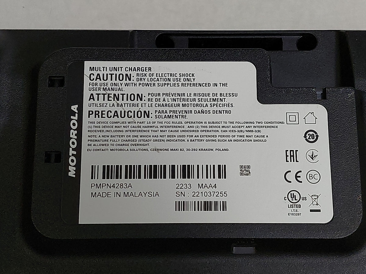Motorola IMPRES 2 PMPN4283A 6-Way Multi-Unit Radio Battery Charger PSU