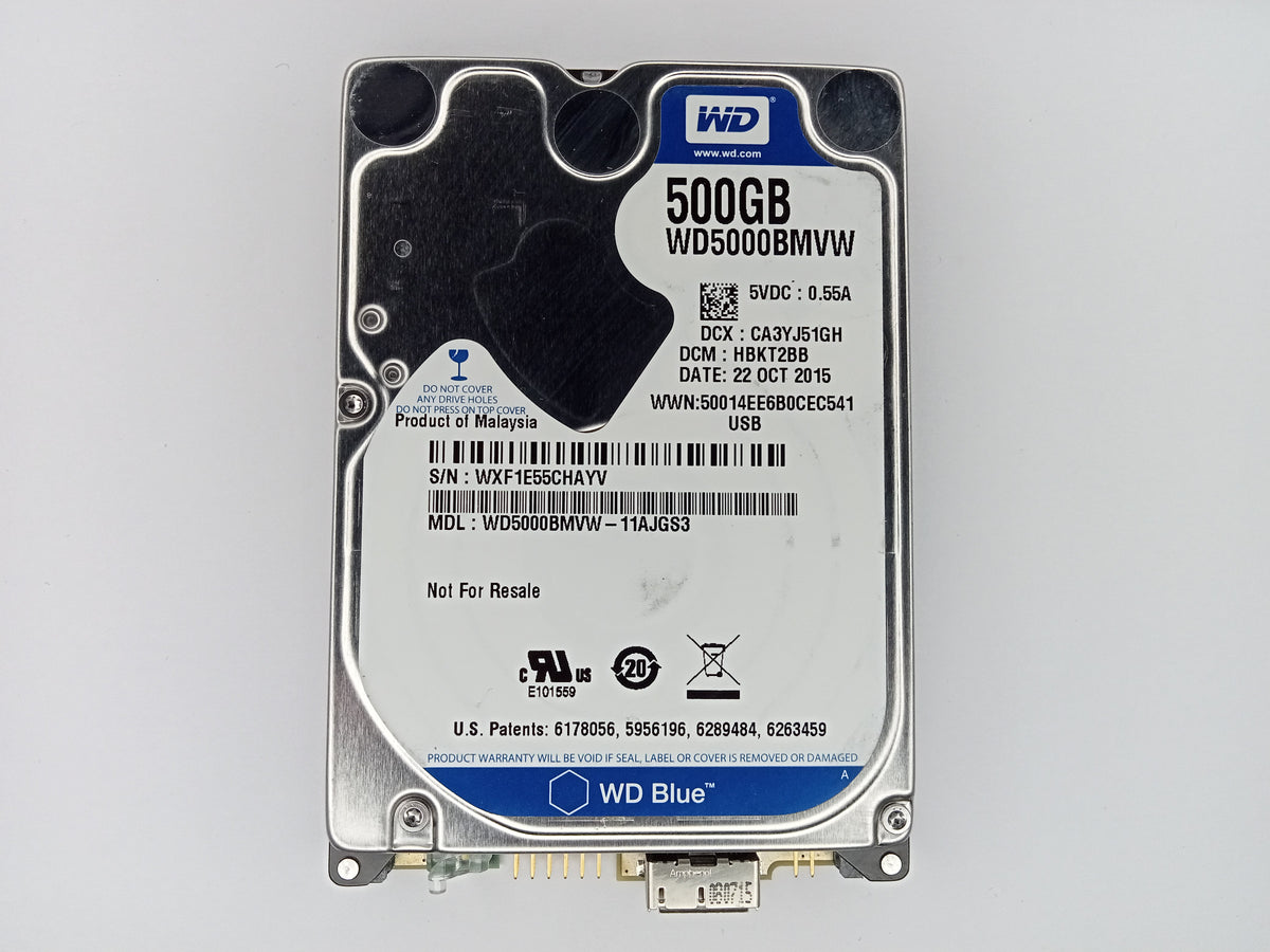 Western Digital WD5000BMVW-11AJGS3 500GB 2.5" External USB 3 Hard Disk Drive HDD