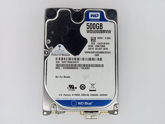 Western Digital WD5000BMVW-11AJGS3 500GB 2.5" External USB 3 Hard Disk Drive HDD