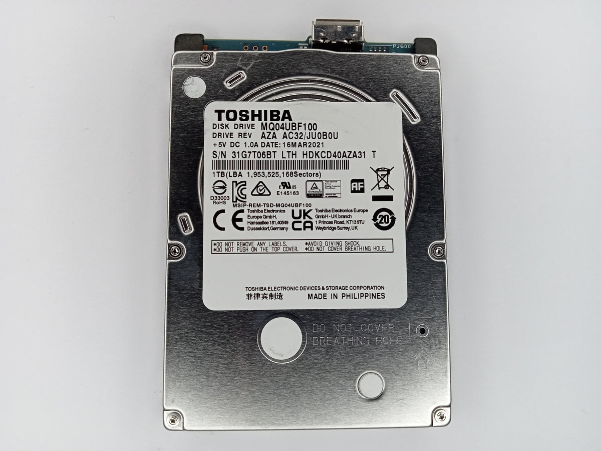 Toshiba MQ04UBF100 1TB 2.5" External USB 3.0 Hard Disk Drive HDD