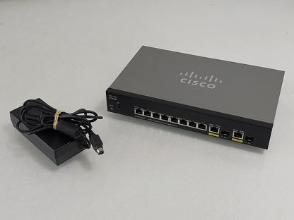Cisco SG350-10MP 10-Port Gigabit PoE+ Managed Switch 124W SFP