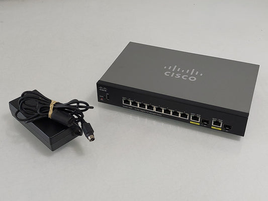 Cisco SG350-10MP 10-Port Gigabit PoE+ Managed Switch 124W SFP