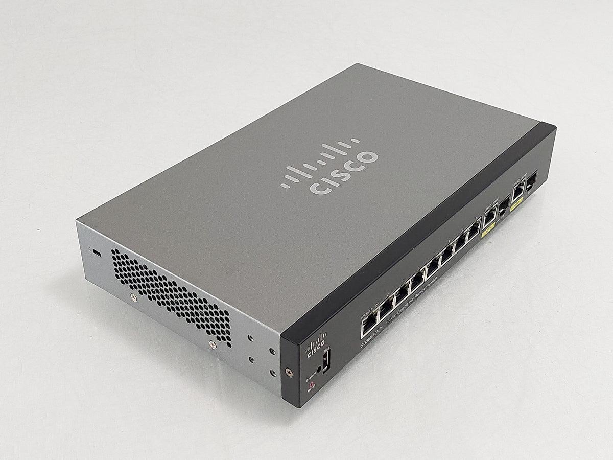 Cisco SG350-10MP 10-Port Gigabit PoE+ Managed Switch 124W SFP