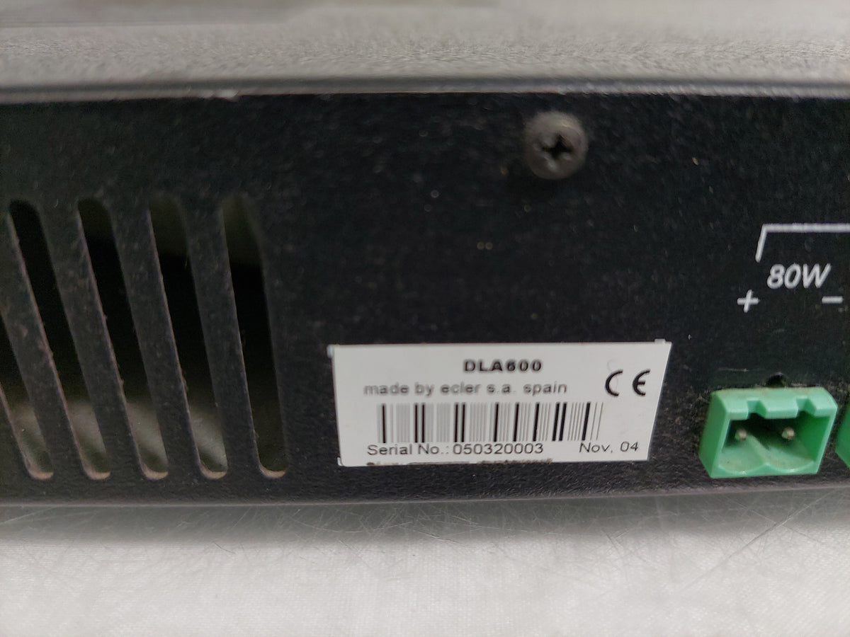 Ecler DLA600 2-Channel 70V 100V Line Transformer Adaptor 1U Rackmount