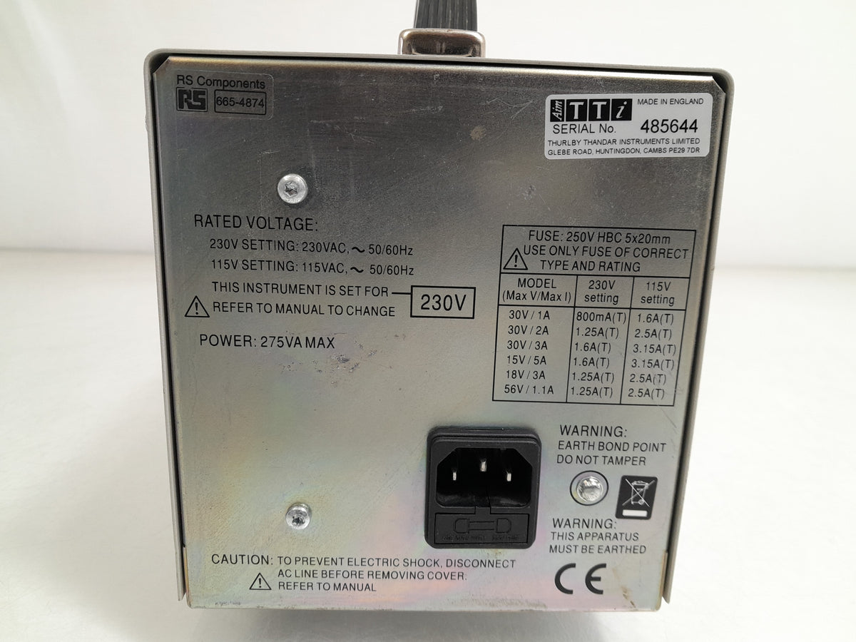 Aim-TTi EL301R 30V 1A 30W Linear DC Bench Power Supply Display Cover Crack