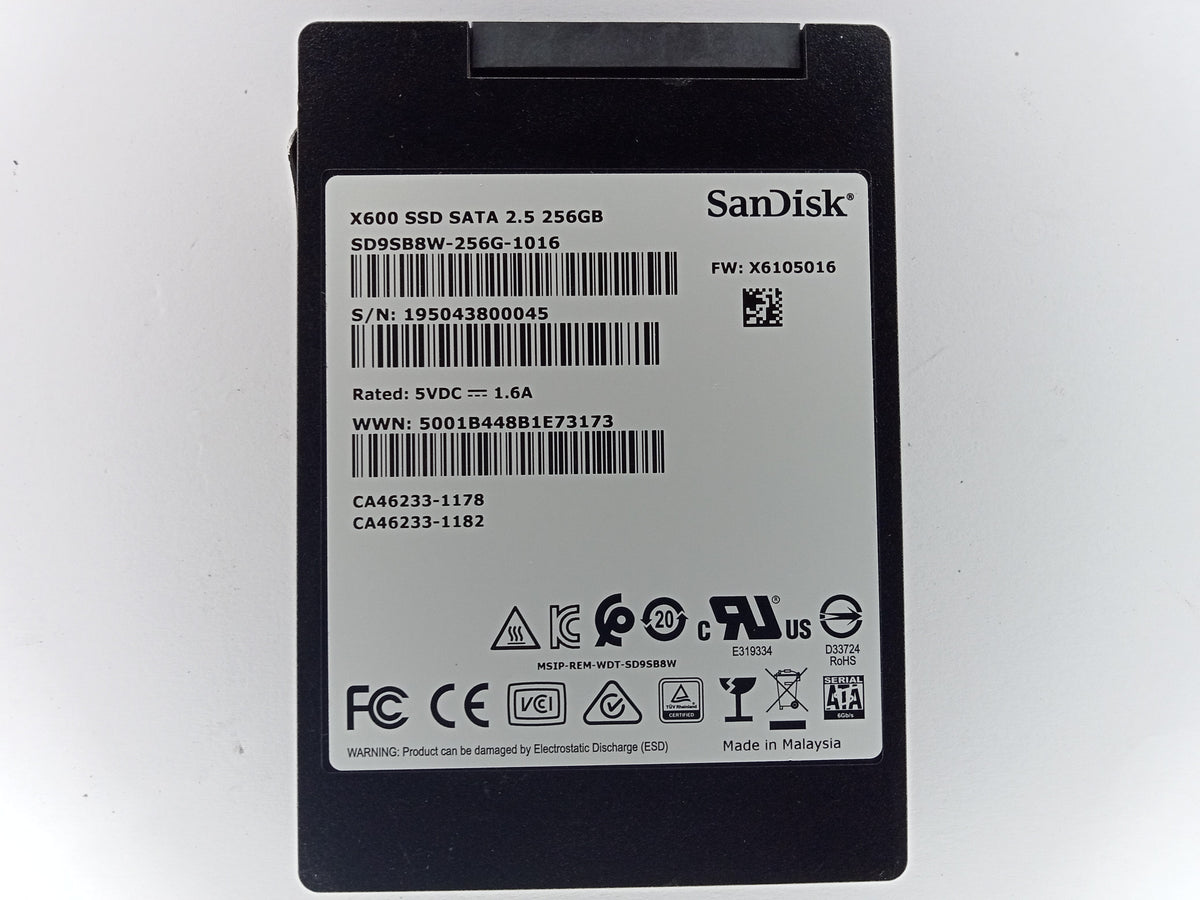 SanDisk SD9SB8W-256G-1016 256GB 2.5" Solid State Drive SATA