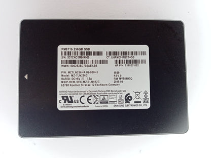 Samsung PM871b MZ-7LN256C 256GB 2.5" Solid State Drive SATA