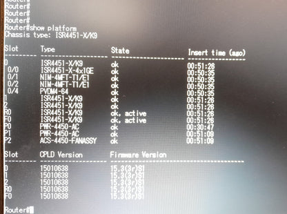 Cisco ISR4451-X/K9 V04 Router 2x NIM-4MFT-T1/E1 Voice WAN Modules