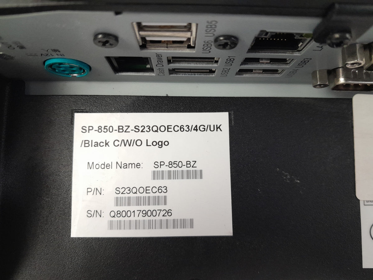 Partner Tech SP-850-BZ 15in Touch POS 4GB 128GB SSD Win11 VFD PIN Fingerprint