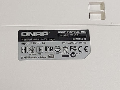 QNAP TS-231 2-Bay NAS 1.2GHz 512MB Dual Gigabit USB 3.0 No HDDs