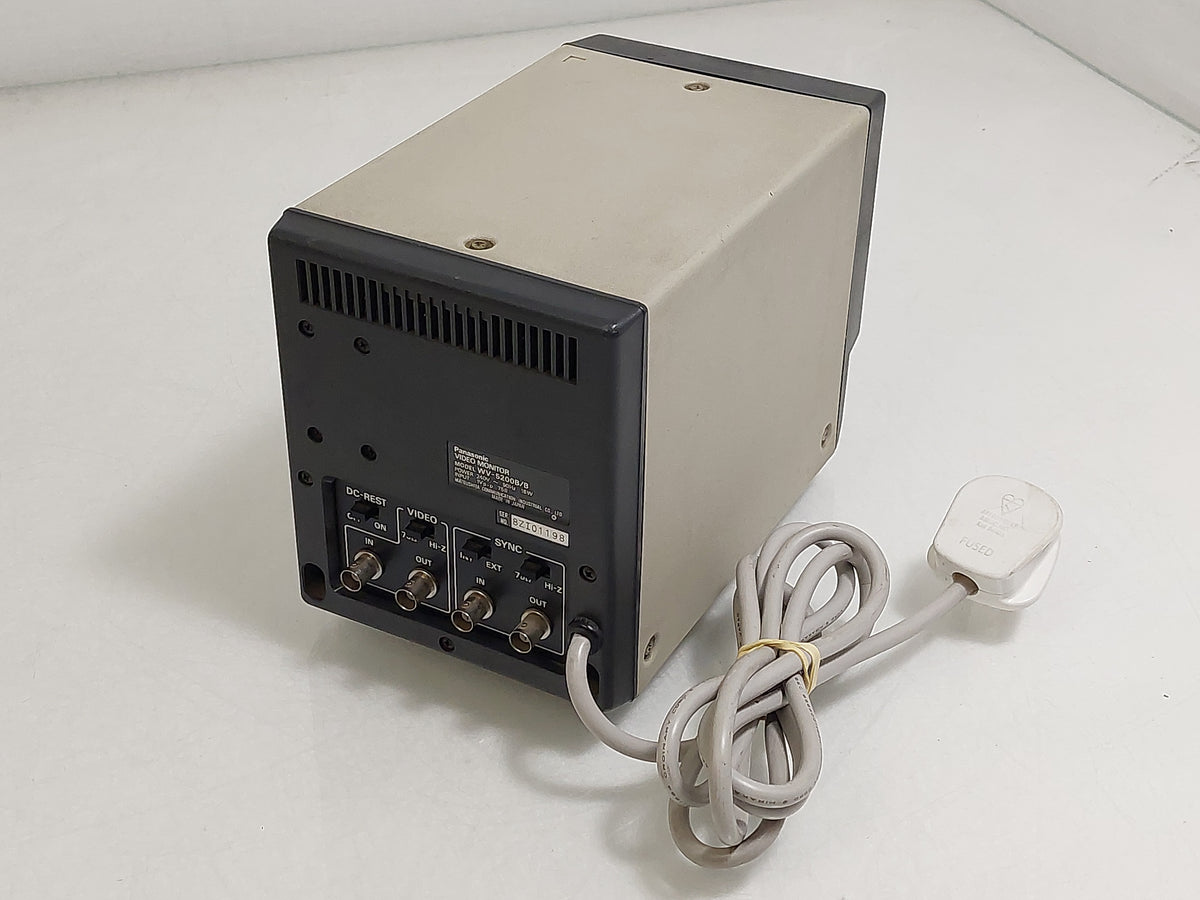 Panasonic WV-5200B/B 5in B&W CRT CCTV Video Monitor BNC 600TVL Faulty Burn-In