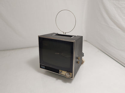 Sony TV-110UK 11in 1971 Vintage Portable B&W CRT TV UHF 12V Tested Aerial