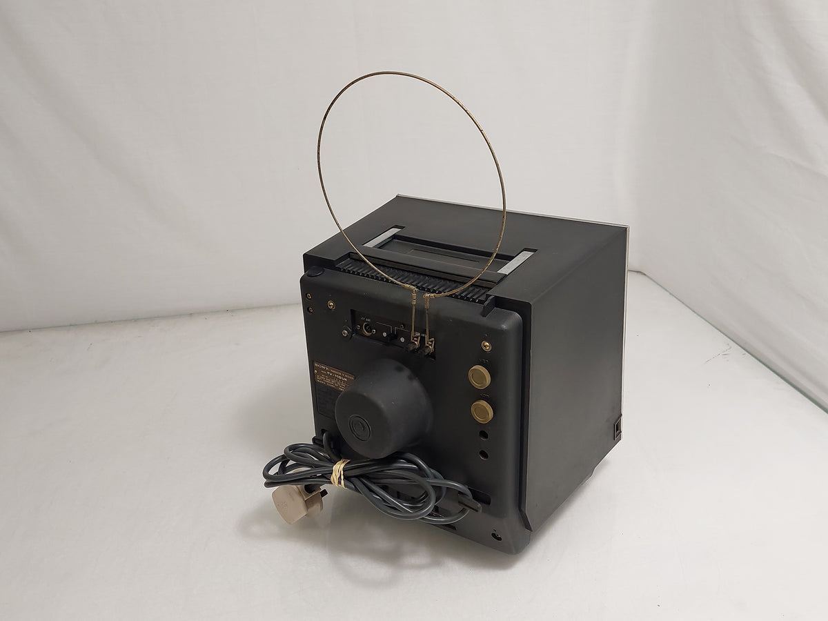 Sony TV-110UK 11in 1971 Vintage Portable B&W CRT TV UHF 12V Tested Aerial