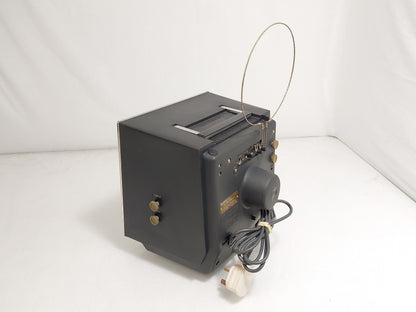Sony TV-110UK 11in 1971 Vintage Portable B&W CRT TV UHF 12V Tested Aerial