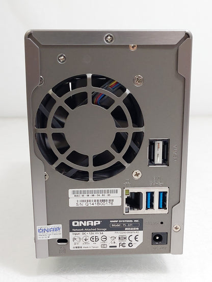 QNAP TS-221 2-Bay NAS 2.0GHz 1GB DDR3 Gigabit Ethernet USB 3.0 No HDDs