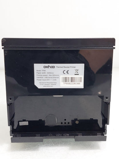 Oxhoo TP85 80mm Thermal POS Receipt Printer USB Serial Ethernet PSU Tested