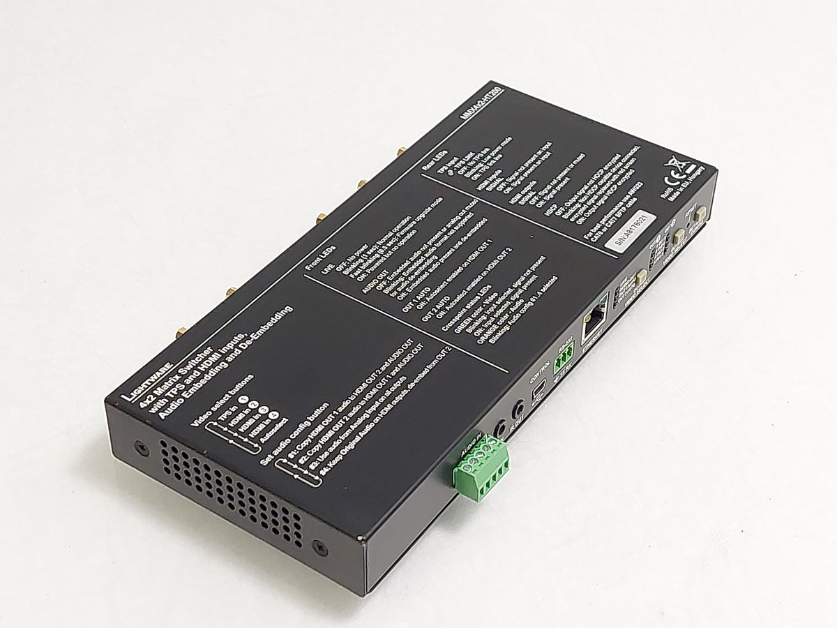 Lightware MMX4x2-HT200 4x2 4K HDMI HDBaseT Matrix Switcher PSU Power Tested
