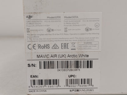 DJI Mavic Air 4K Drone Bundle Controller Charger Cracked Casing Sensor Fault