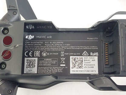 DJI Mavic Air 4K Drone Bundle Controller Charger Cracked Casing Sensor Fault