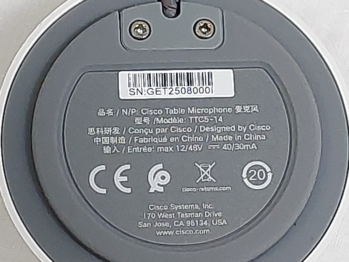 Cisco CS-MIC-TABLE-J TTC5-14 Table Microphone 3.5mm Jack 7.5m New