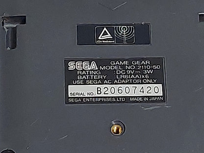Sega Game Gear 2110-50 Handheld Console Faulty Display Spares Repairs