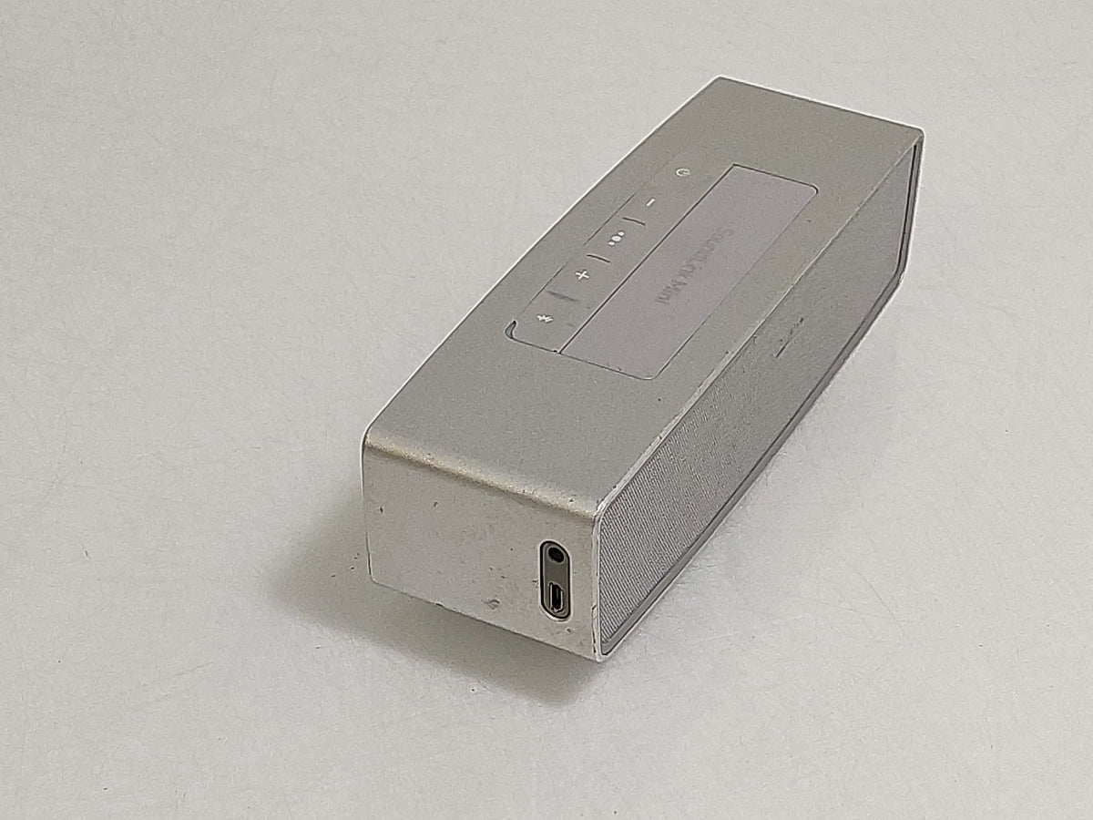 Bose SoundLink Mini II Bluetooth Portable Speaker Silver Tested No Micro-USB