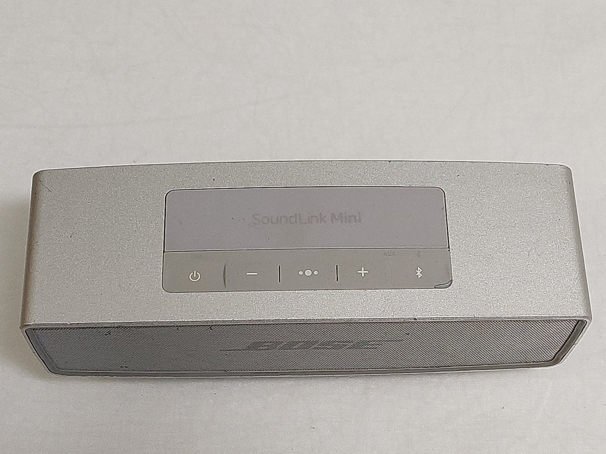 Bose SoundLink Mini II Bluetooth Portable Speaker Silver Tested No Micro-USB