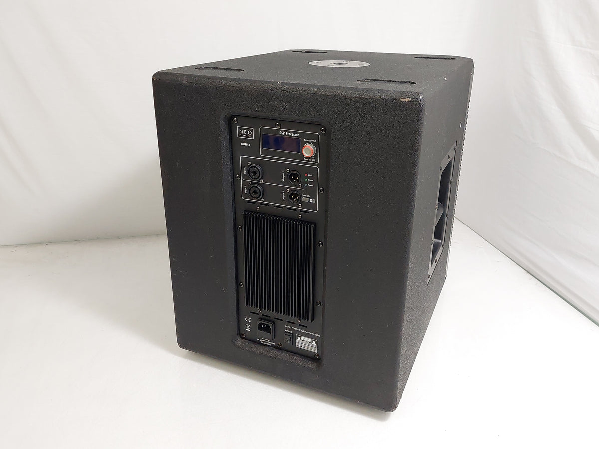 NEO Acoustics SUB12 12in Active Powered PA Subwoofer DSP XLR/Jack Tested