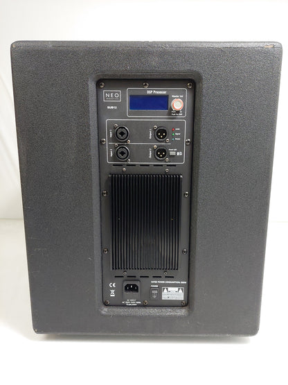 NEO Acoustics SUB12 12in Active Powered PA Subwoofer DSP XLR/Jack Tested