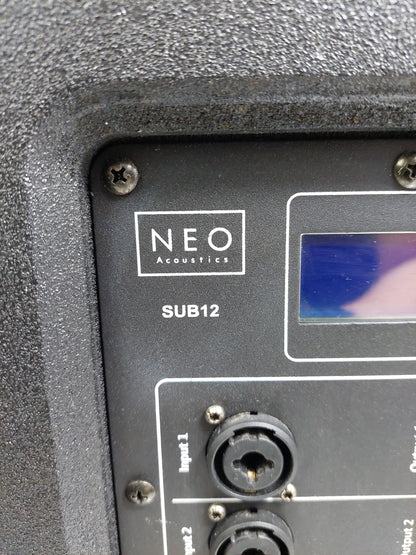 NEO Acoustics SUB12 12in Active Powered PA Subwoofer DSP XLR/Jack Tested