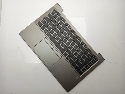 HP ZBook Firefly 14 G7/G8 UK QWERTY Backlit Keyboard Palmrest L87607-031