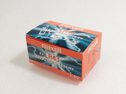 Maxell LR43 AG12 1.5V Alkaline Button Cell Batteries 100 Pack New