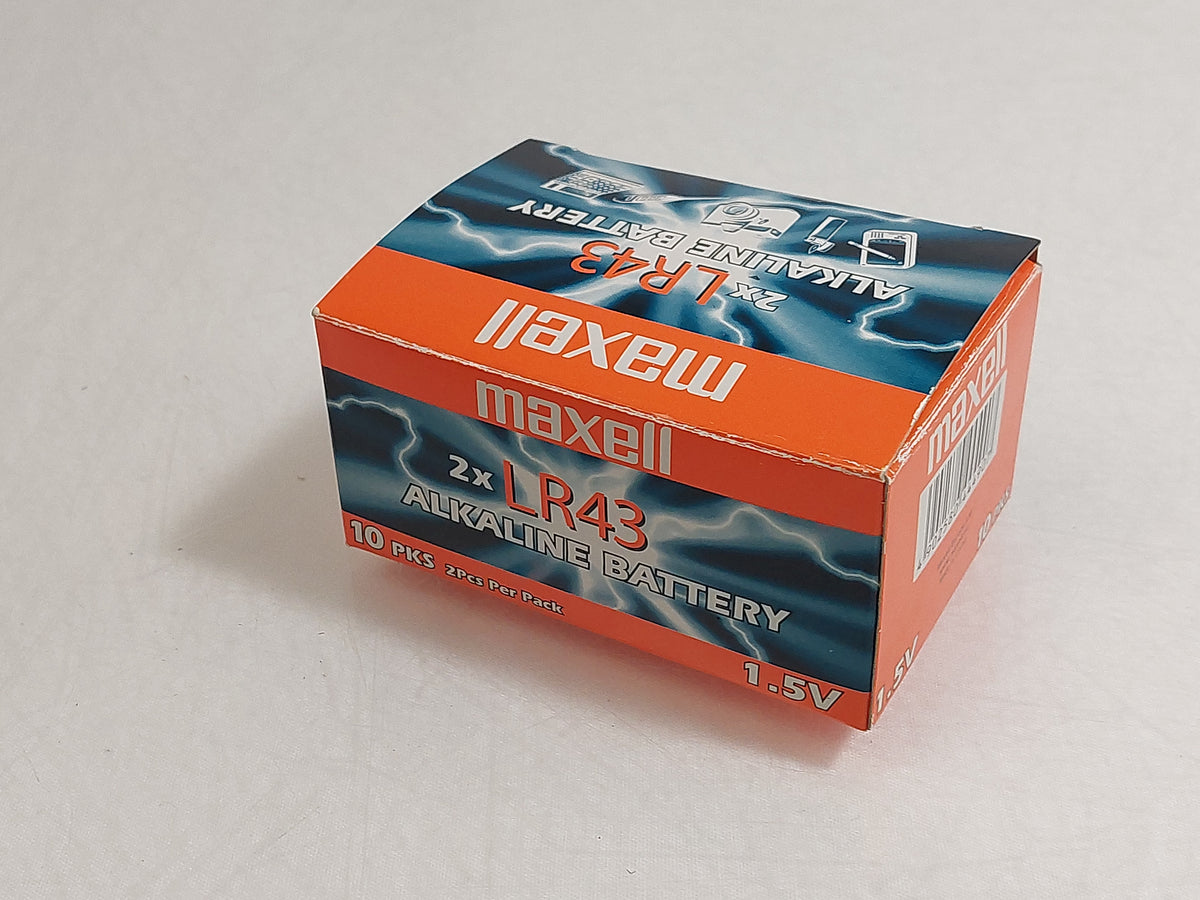Maxell LR43 AG12 1.5V Alkaline Button Cell Batteries 100 Pack New