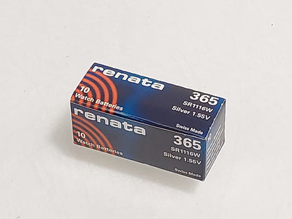 Renata 365 SR1116W 1.55V Silver Oxide Watch Batteries 10 Pack New