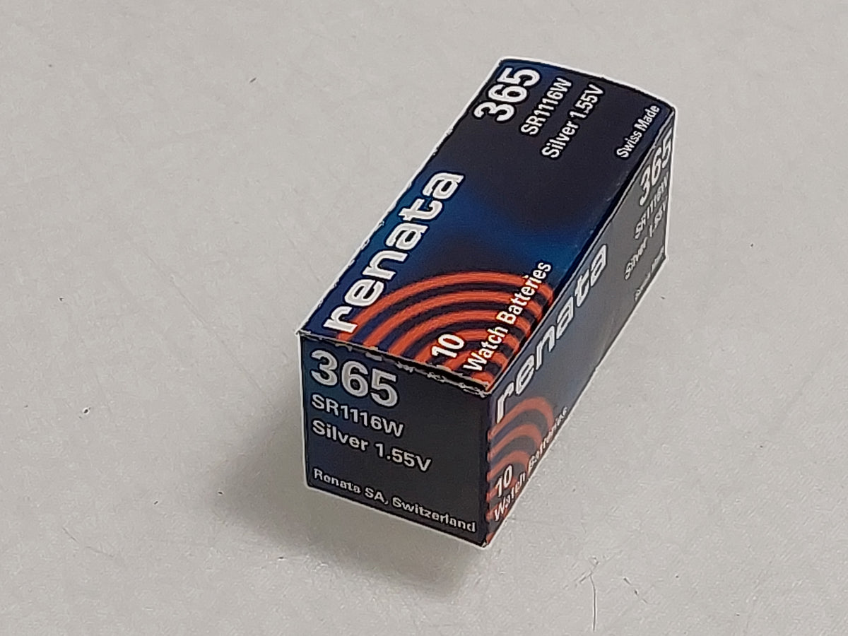 Renata 365 SR1116W 1.55V Silver Oxide Watch Batteries 10 Pack New