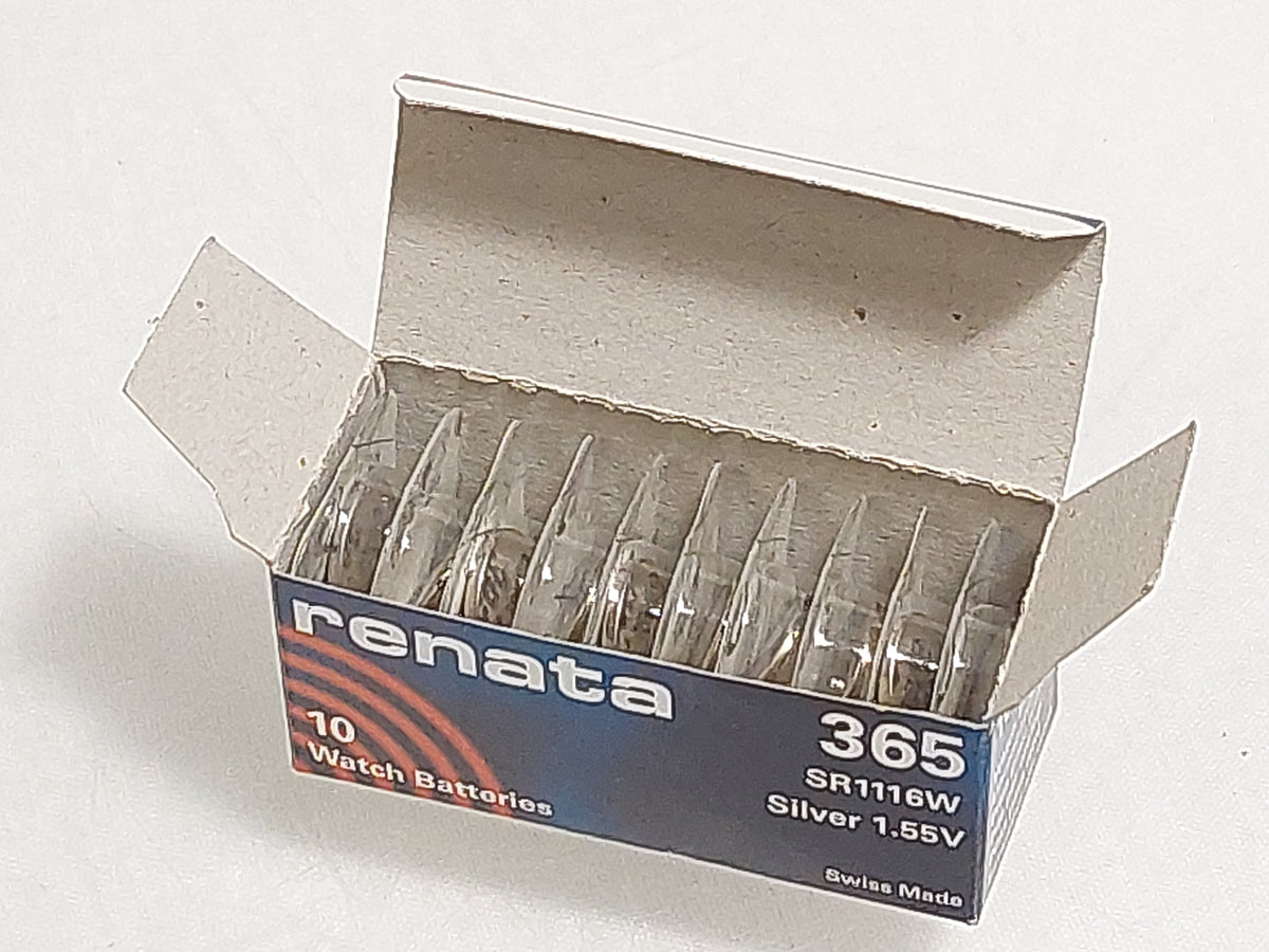 Renata 365 SR1116W 1.55V Silver Oxide Watch Batteries 10 Pack New