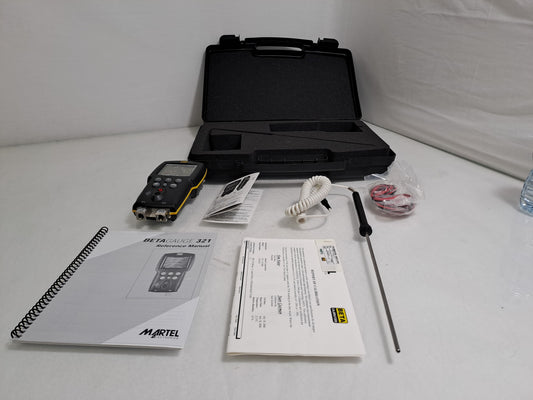 Martel BetaGauge 321 Dual Sensor Pressure Calibrator RTD 4-20mA Tested Kit