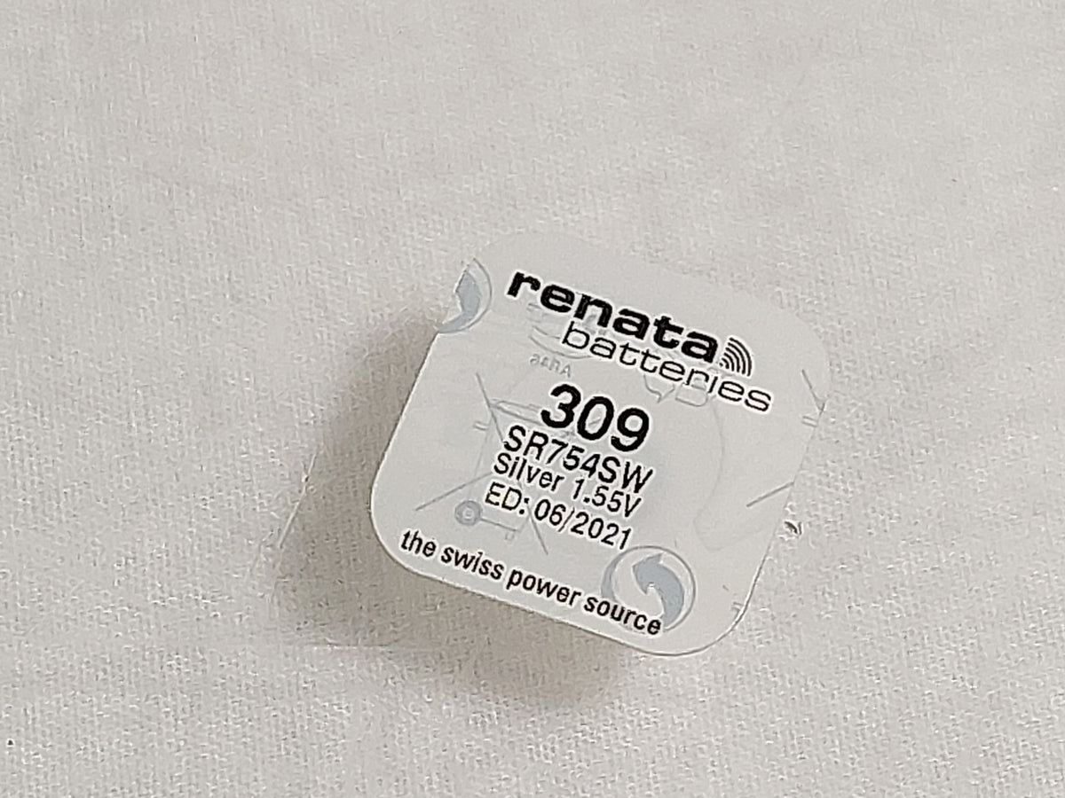 Renata 309 SR754SW 1.55V Silver Oxide Watch Batteries 10 Pack New