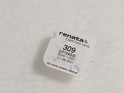Renata 309 SR754SW 1.55V Silver Oxide Watch Batteries 10 Pack New