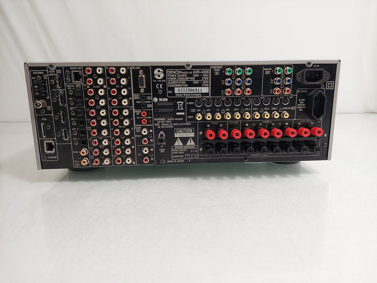 Denon AVR-4306 7.1 Channel 130W HDMI AV Surround Receiver Amplifier Tested