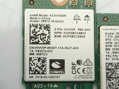 Dell Intel Wifi/Blutooth Cards Batch of 81 various P/N's units 0XVV0P 0G83J7