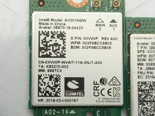 Dell Intel Wifi/Blutooth Cards Batch of 81 various P/N's units 0XVV0P 0G83J7