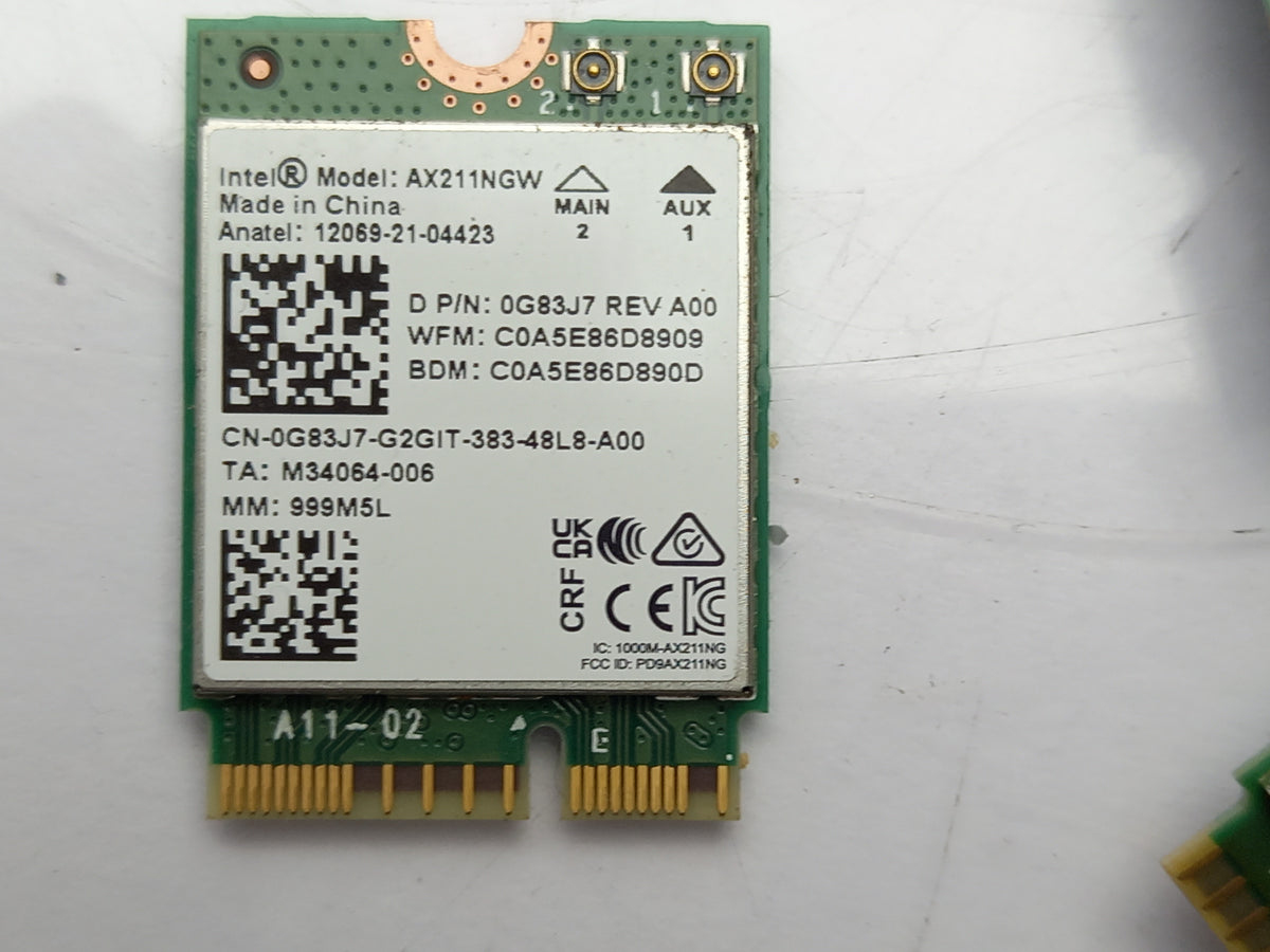 Dell Intel Wifi/Blutooth Cards Batch of 81 various P/N's units 0XVV0P 0G83J7