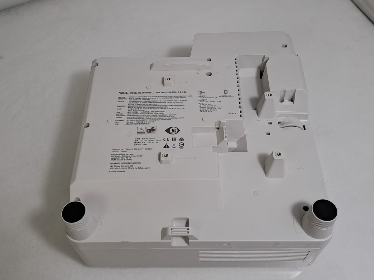 NEC NP-UM361X 3600lm XGA Ultra Short Throw 3LCD Projector 3150h Missing Cover