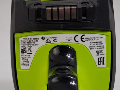Zebra DS3678 Ultra-Rugged Bluetooth 1D/2D Barcode Scanner Battery No Cradle