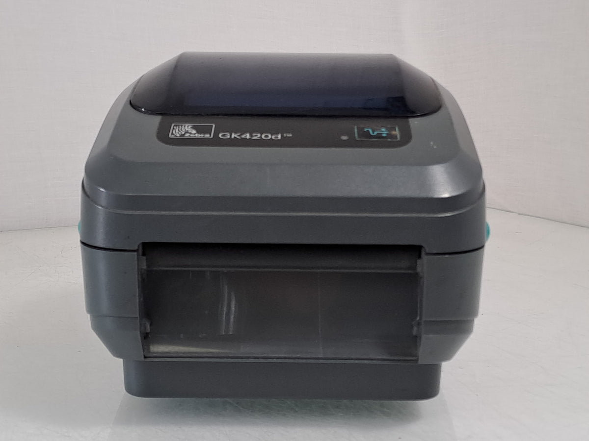 Zebra GK420d 4in 203dpi Direct Thermal Barcode Label Printer Tested No PSU