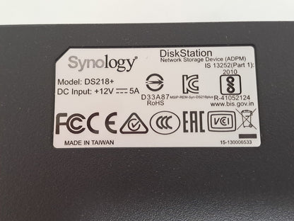 Synology DS218+ DiskStation 2-Bay NAS Intel J3355 2GB No HDDs No PSU